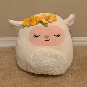 new with tags - 12” squishmallow sophie the lamb sheep easter flower crown